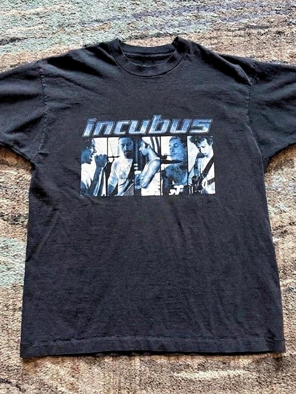 Incubus Band Member Photo Panels T-Shirt Graphic Tee in Black